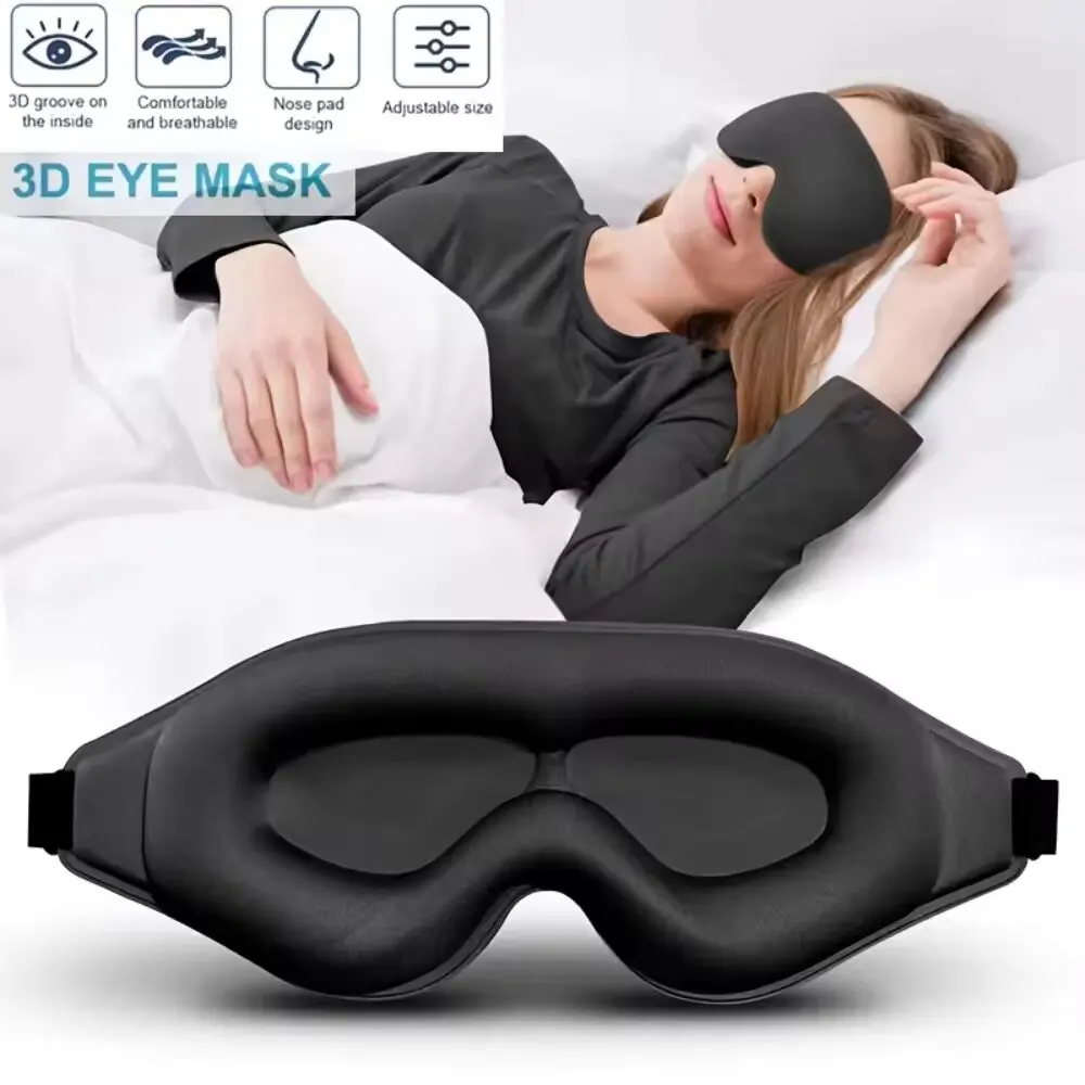 Eye Mask Sleep Travel - 3D-oogmasker, comfortabel en ademend slaapmasker met