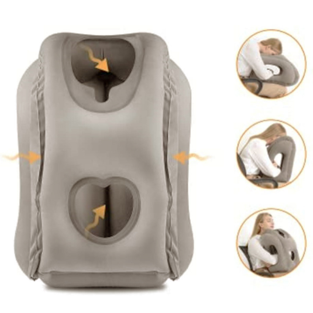 Travel Accessories For Long Haul Flights - Opblaasbaar reis kussen, reisaccessoires met nek-