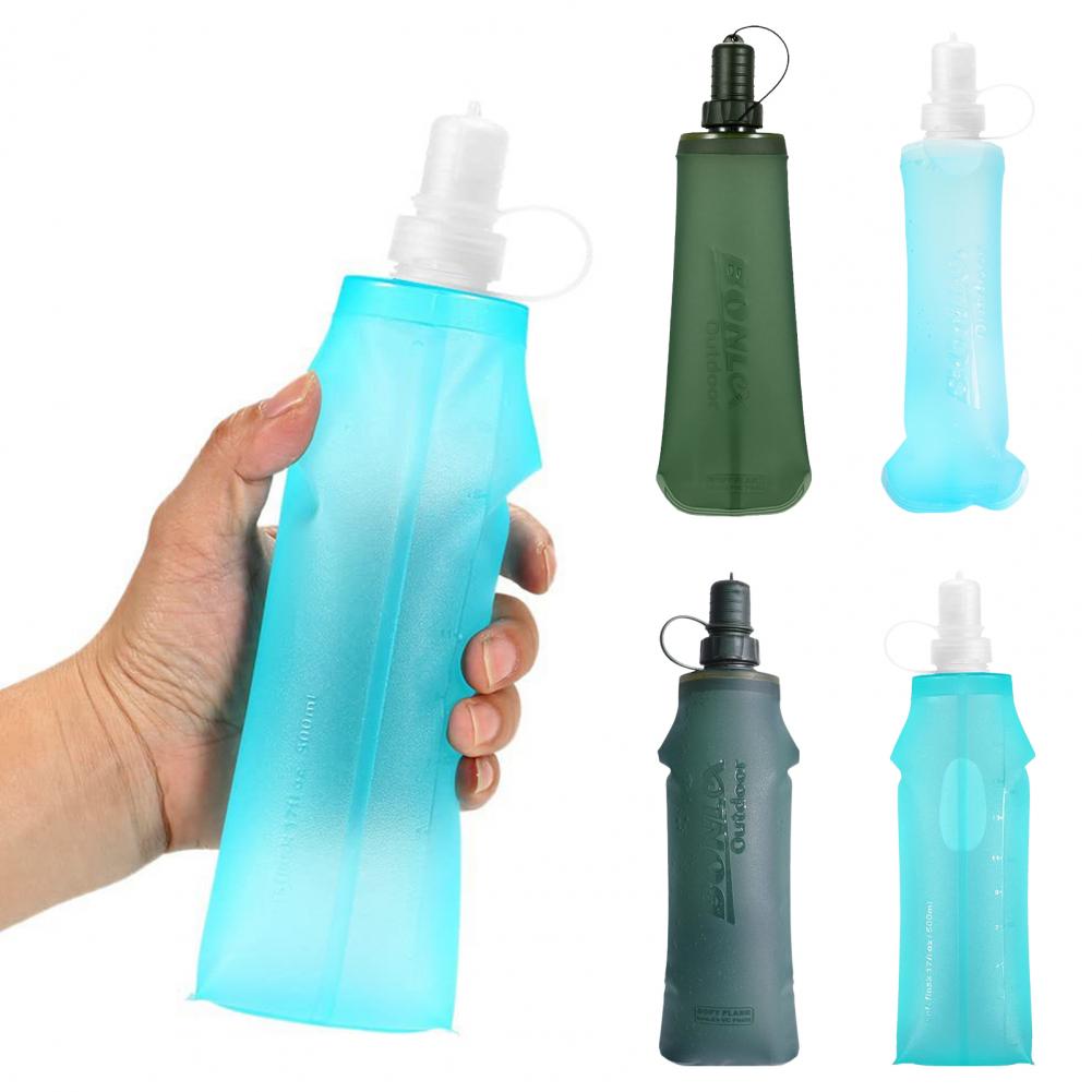 Water Bottle Collapsible - 250/500Ml Opvouwbare Waterflessen Tpu Waterzakje Bpa-Vrije