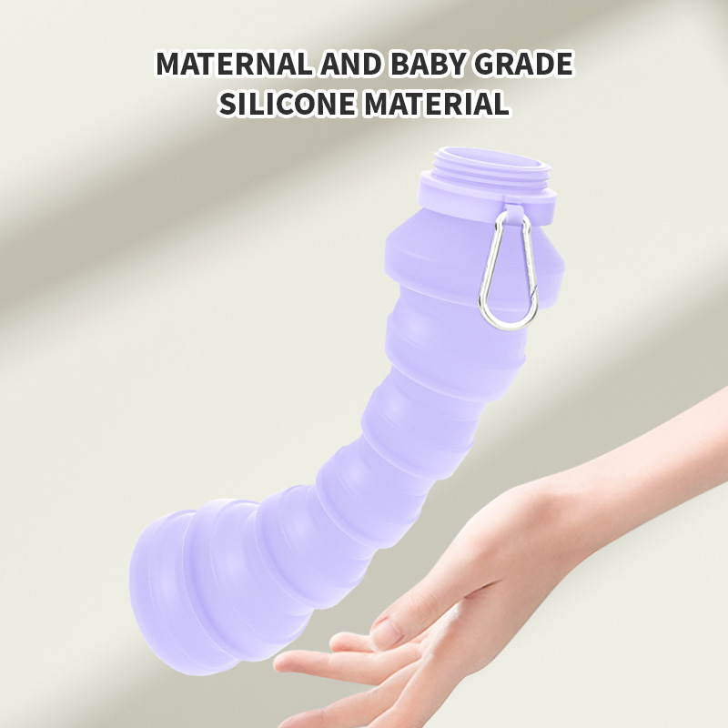 Water Bottle Collapsible - Opvouwbare siliconen waterfles, BPA-vrij, lekvrij, herbruikbaar