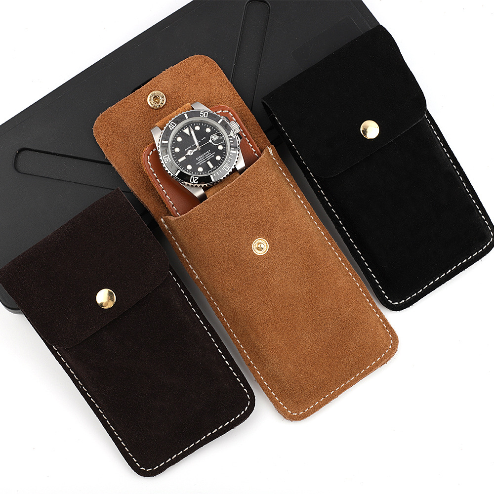 Travel.Accessories News - Suède lederen horloge opbergtas Horlogekast Geschenkdoos