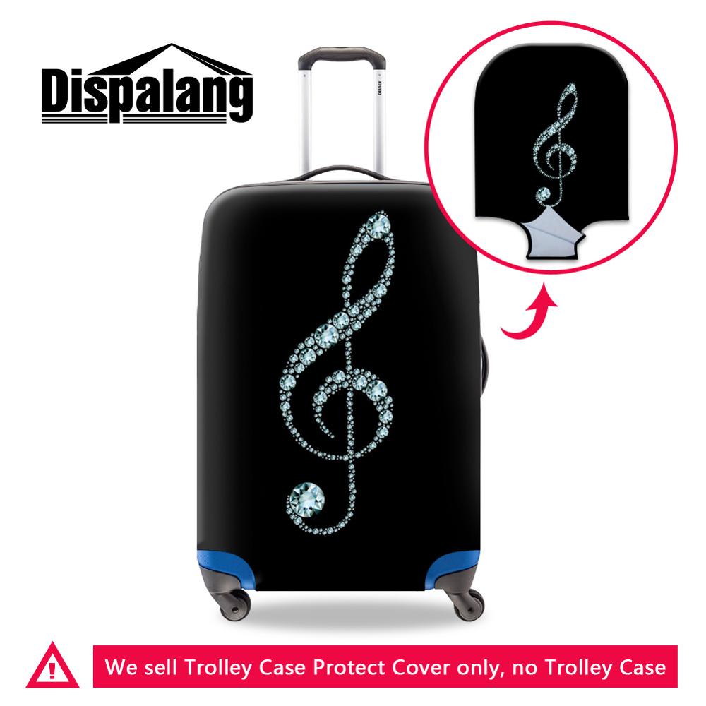 Travel.Accessories News - Damesmode bagagebeschermhoes met muzieknootprint, stofdichte elastische