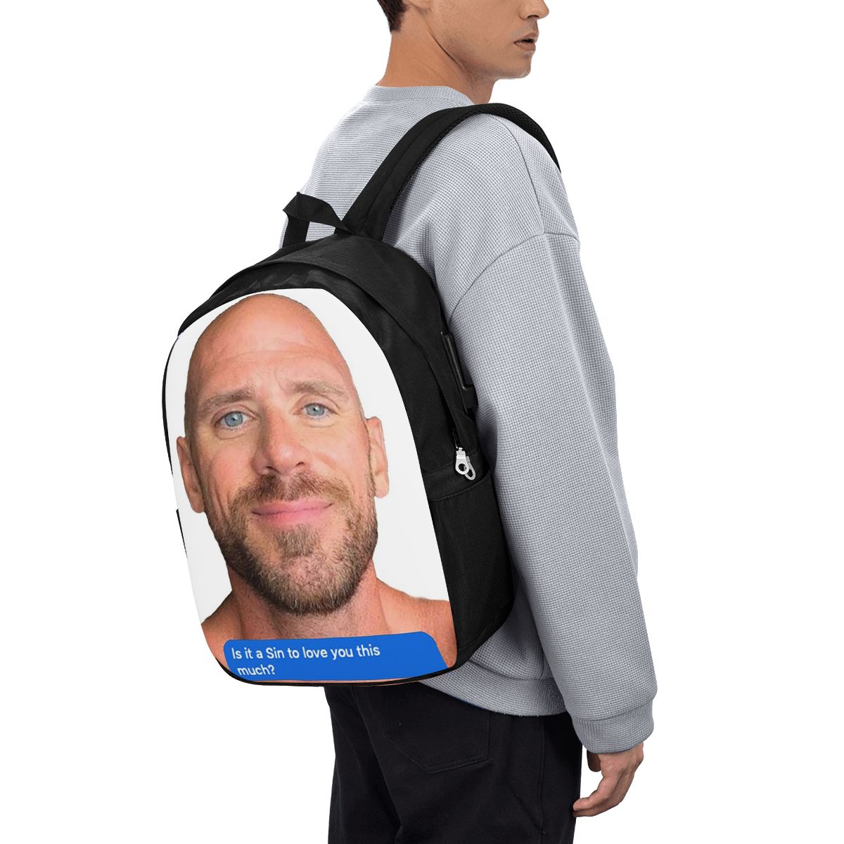 Travel Accessories Men - Johnny Sins Flirty Text Bubble Rugzak
