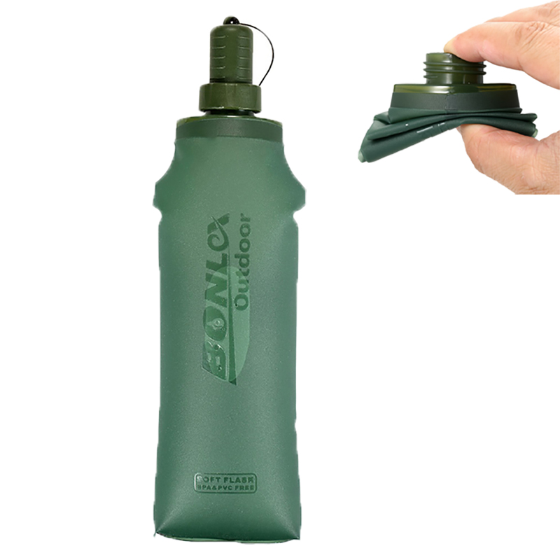 Water Bottle Collapsible - 250ml 500ml Opvouwbare waterzak Zachte opvouwbare
