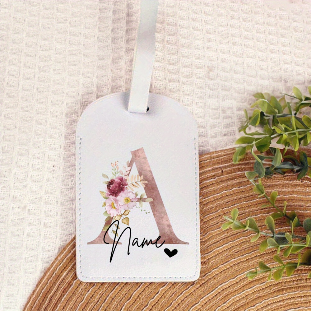 Travel Accessories Name - Gepersonaliseerde PU-bagagelabel Modeprint Monogram bagagelabel Aangepaste