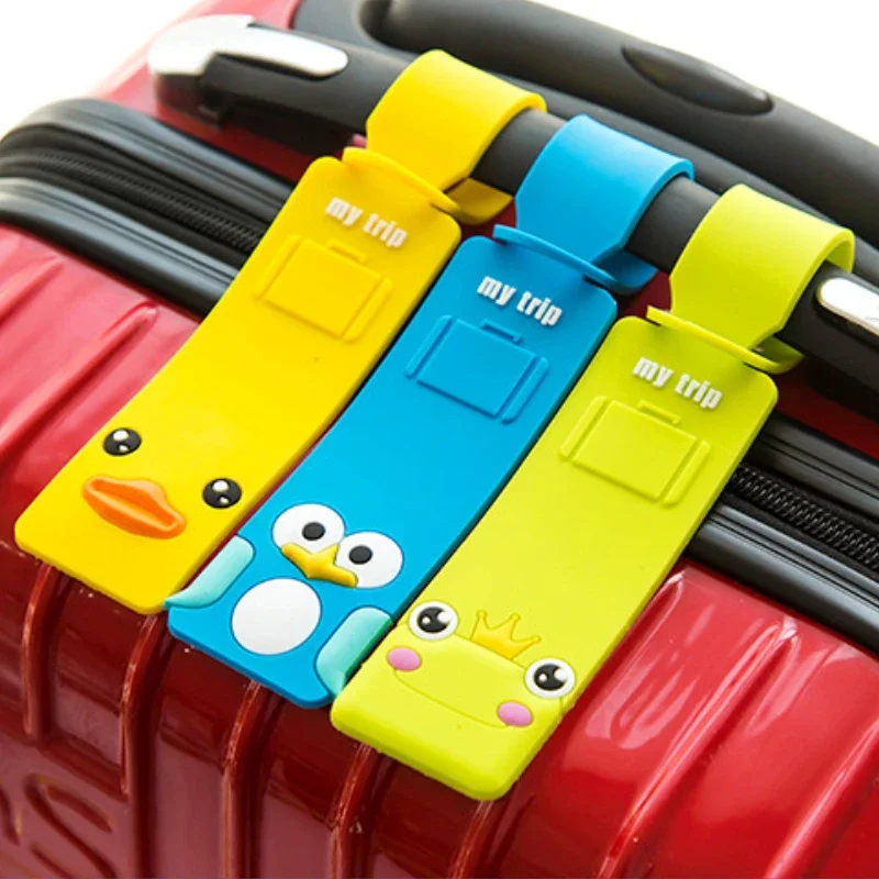 Travel Accessories Name - Leuke cartoon dieren siliconen bagagelabel Draagbare