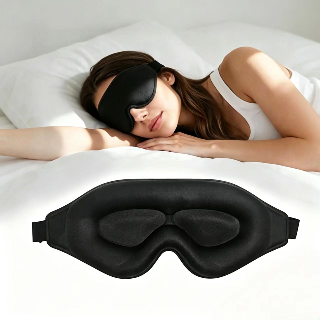 Eye Mask Sleep Travel - 3D-oogmasker, comfortabel & ademend slaapmasker met