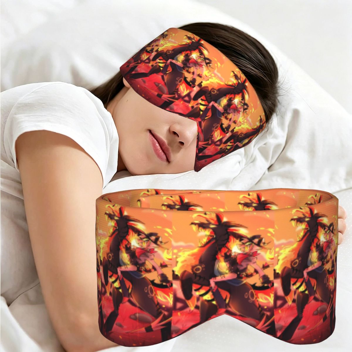 Eye Mask Sleep Travel - Anime Helluva Boss Striker slaapmasker Lichtblokkerend