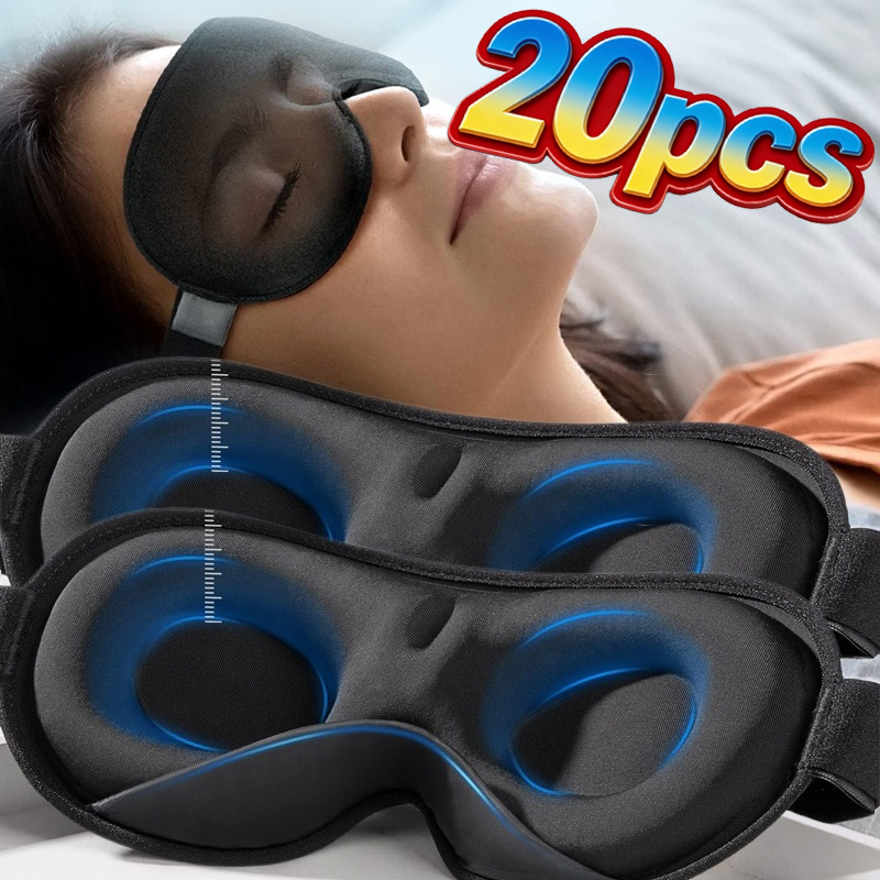 Eye Mask Sleep Travel - 3D-oogmasker Comfortabel ademend slaapmasker met neuspad
