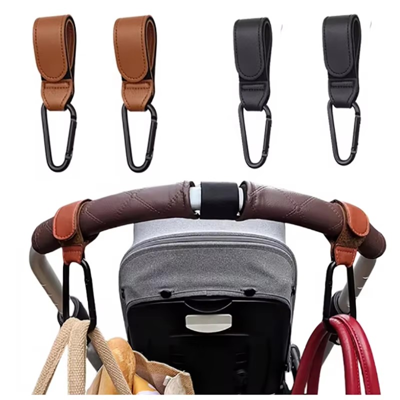 Travel Accessories For 2 Year Old - Kinderwagenhaak Mode PU-leer Verstelbare kinderwagenhaak Winkelwagenorganisator