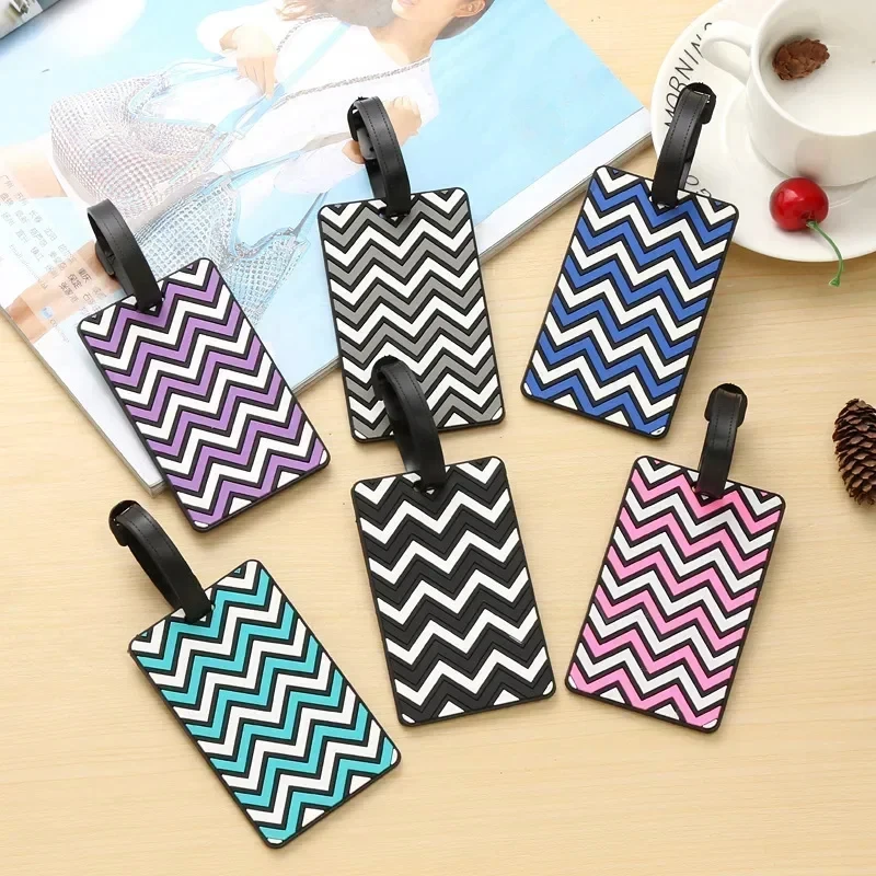 Travel Accessories Name - Geometrische bagagelabels voor dames heren PVC