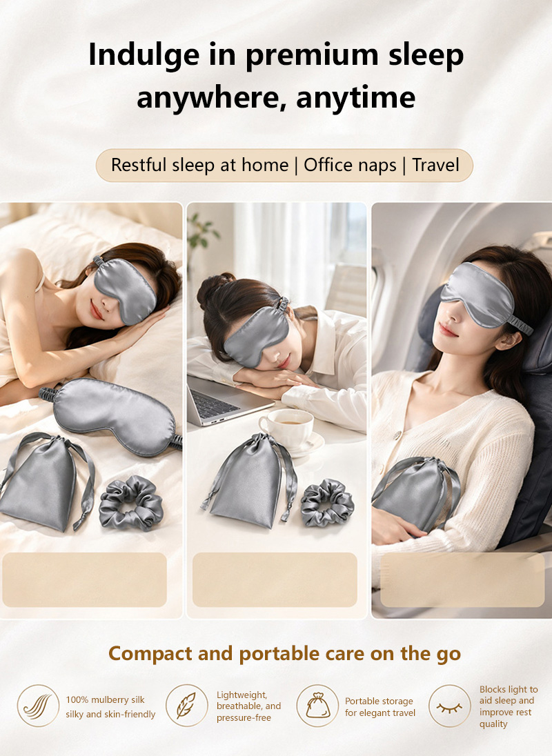 Dubbelzijdige zijden slaap-oog - Eye Mask Sleep Travel recensie en prijs