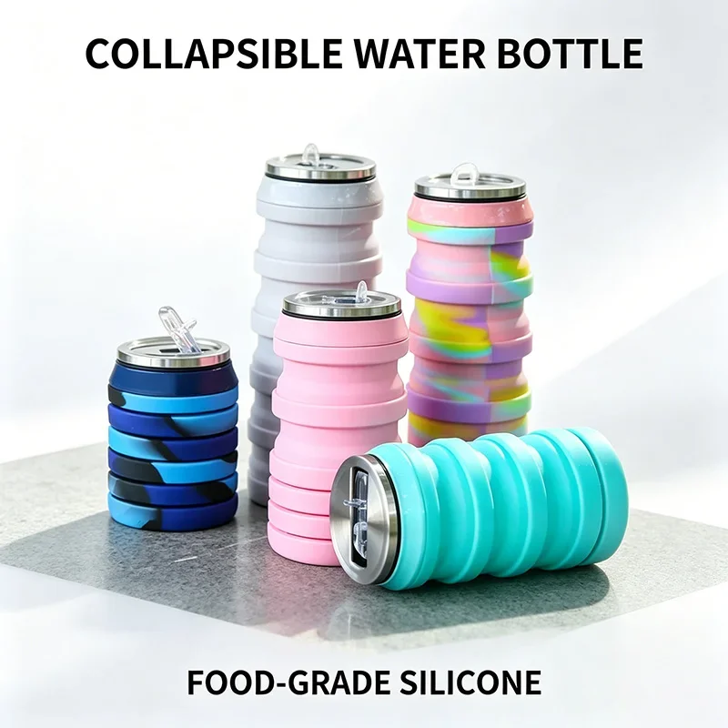 480ML Opvouwbare siliconen wat - Water Bottle Collapsible recensie en prijs