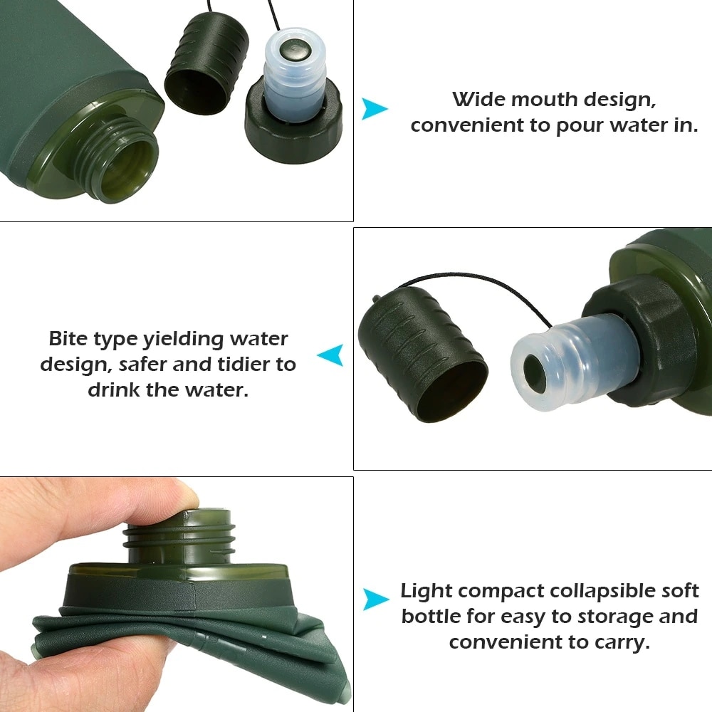 250ml 500ml Opvouwbare waterza - Water Bottle Collapsible recensie en prijs
