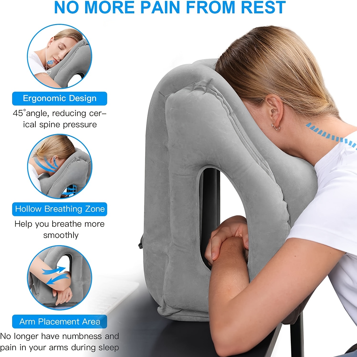 Opblaasbaar reis kussen, reisa - Travel Accessories For Long Haul Flights recensie en prijs